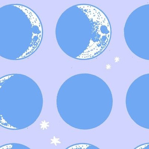 moon phases - large scale - lilac