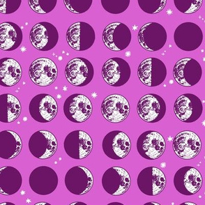 moon phases - purple