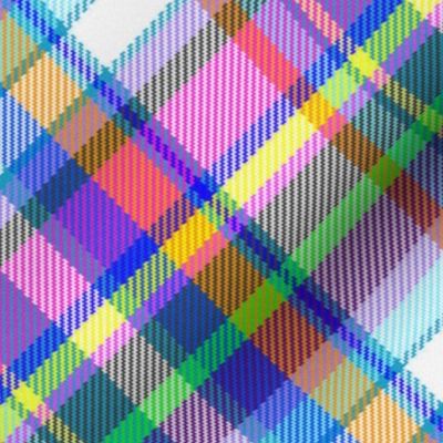 Criss Cross Madras Plaid with White