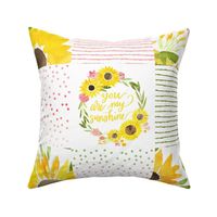 sunflower fields you are my sunshine cheater quilt 
