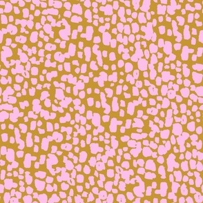animal print - pink + mustard
