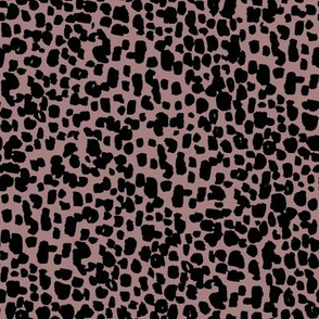 animal print - mauve + black