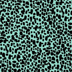 animal print - turquoise + black