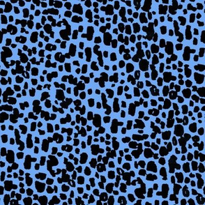 animal print - periwinkle + black