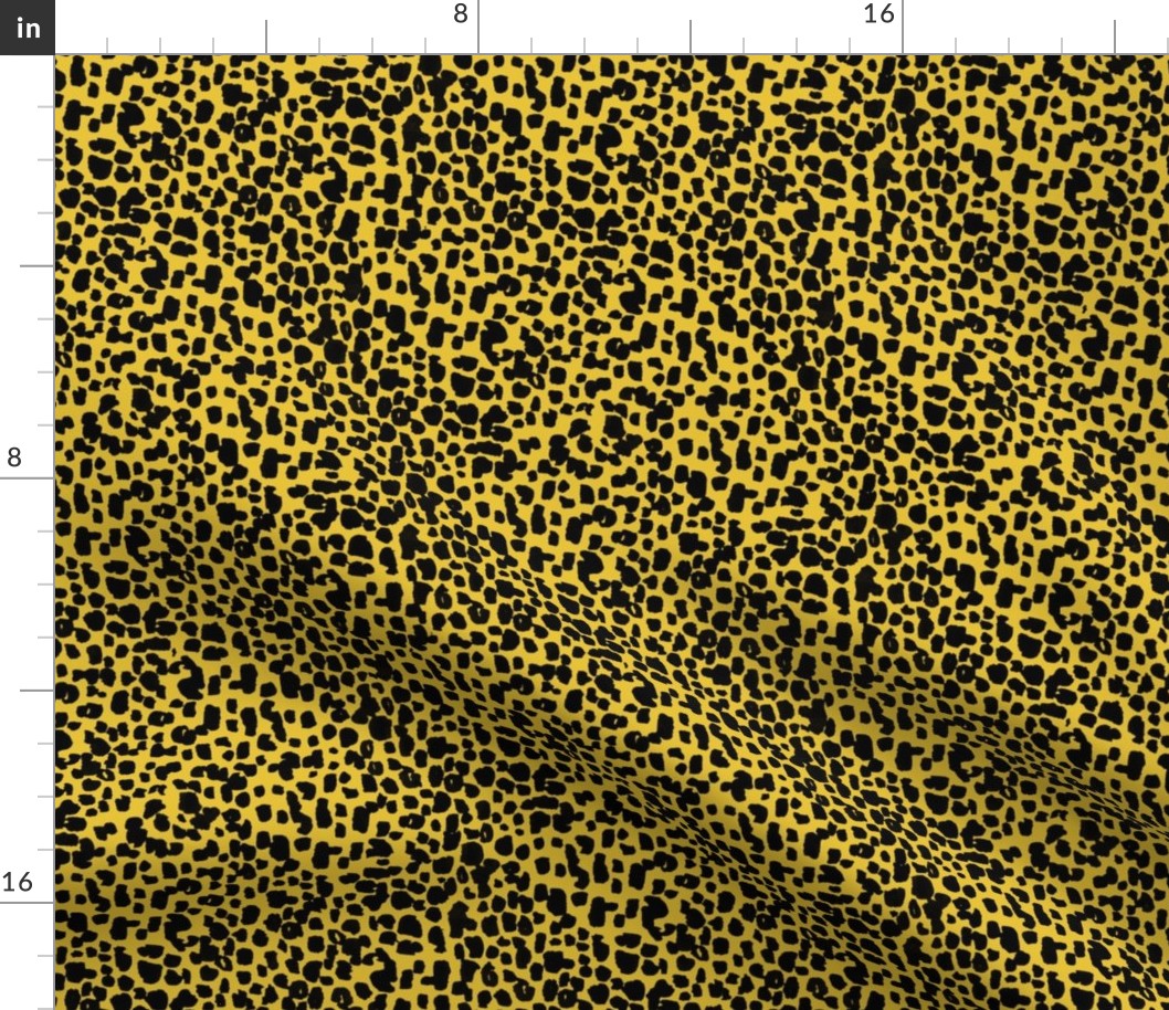 animal print - mustard + black