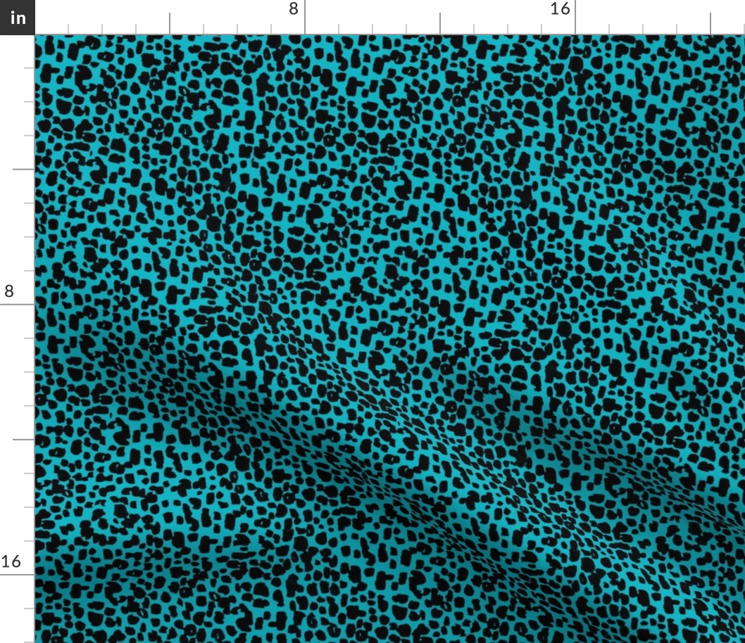 animal print - teal + black