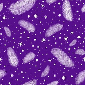 Feathers and Stars Purple 