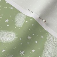 Feathers and Stars Sage Gree