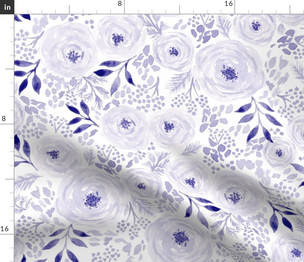 watercolor floral-purple