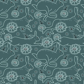 Pine and Mint Hares Medium