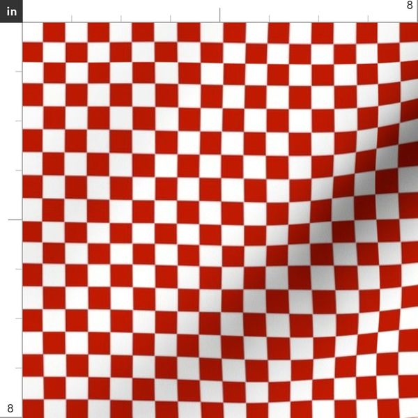 Red and White checkerboard. - Spoonflower