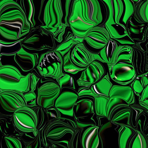 melted marbles green