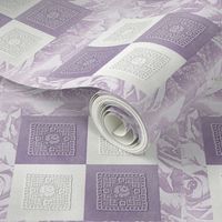 Le Bebe Easy Quilt Lace Patch on Roses, Lavender and White