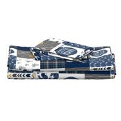 Little Man//Deerly Loved - Navy/Grey/Mustard - Wholecloth Cheater Quilt