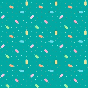 Popsicles on Teal