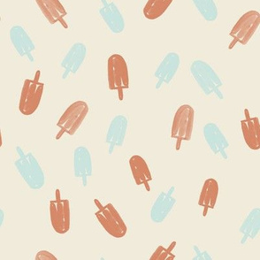 Watercolor Popsicles on Cream