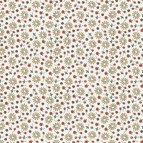 ditsy flowers on beige