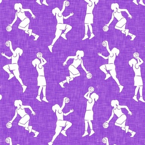 women's basketball players - girls basketball - purple - LAD20