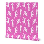 women's basketball players - girls basketball - hot pink - LAD20