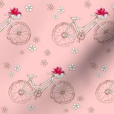 Flower Basket Pink Bike
