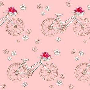 Flower Basket Pink Bike