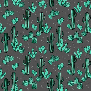 cactus // charcoal cactus cacti southwest desert 