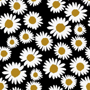 daisy chain fabric - daisy fabric, daisies fabric - baby girl fabric, muted fabric, mauve floral fabric - black