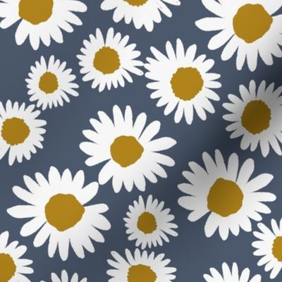 daisy chain fabric - daisy fabric, daisies fabric - baby girl fabric, muted fabric, mauve floral fabric - indigo