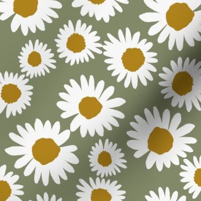 daisy chain fabric - daisy fabric, daisies fabric - baby girl fabric, muted fabric, mauve floral fabric - sage
