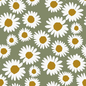daisy chain fabric - daisy fabric, daisies fabric - baby girl fabric, muted fabric, mauve floral fabric - sage