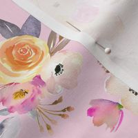 Kiss of Summer Watercolor Floral // Blush