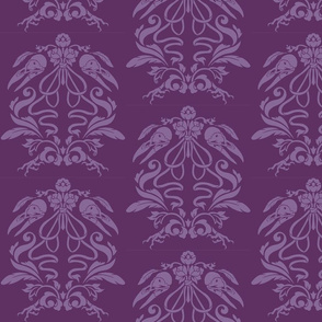 Raven Damask -- Plum/Purple