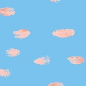 brushstrokes(blue&bubblegum pink)