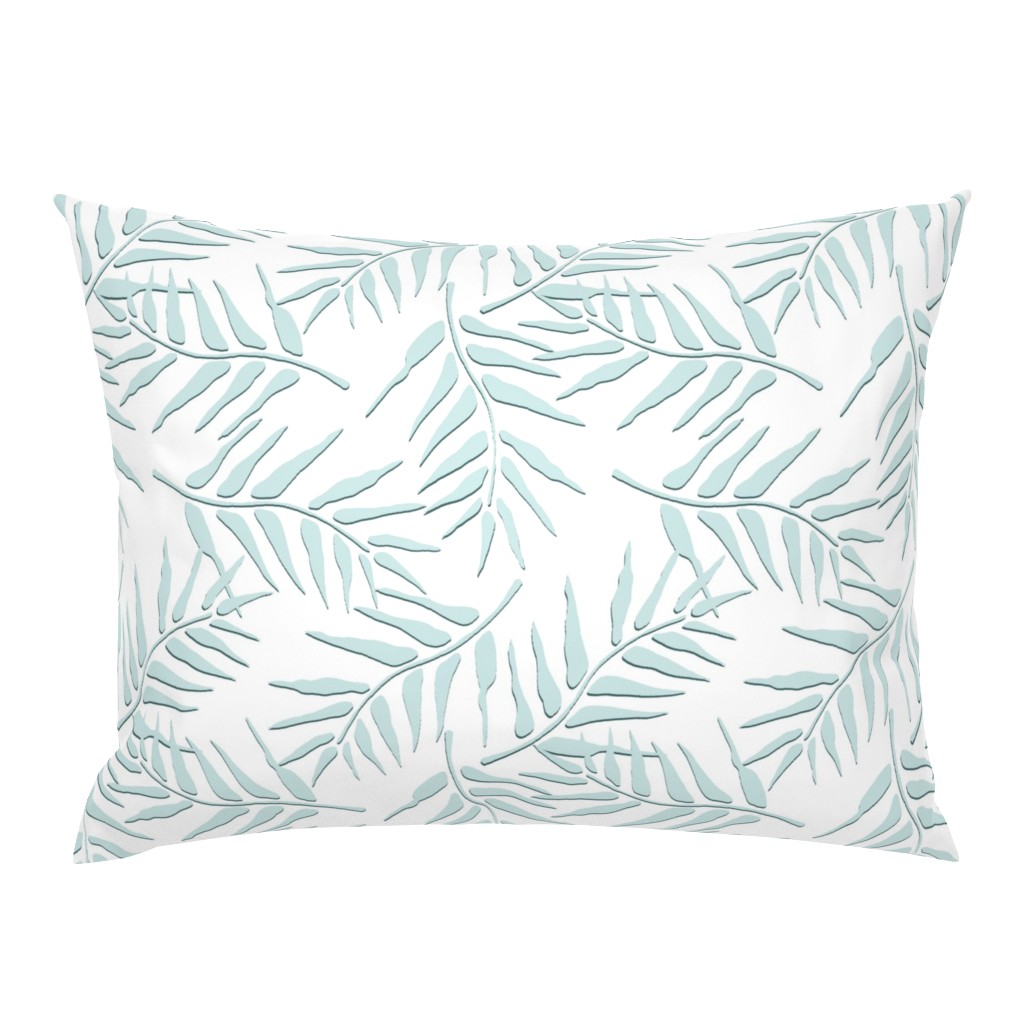 Fern Forest Frond Mint with Pine Shadow on White