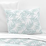 Fern Forest Frond Mint with Pine Shadow on White