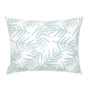 Fern Forest Frond Mint with Pine Shadow on White