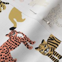 big cats pattern fabric - tiger fabric, cheetah fabric animals fabric  yellow