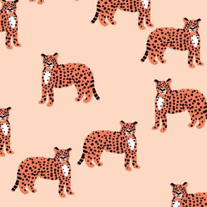 cheetah fabric - cheetah wallpaper, andrea lauren fabric, animals fabric, andrea lauren design -  orange