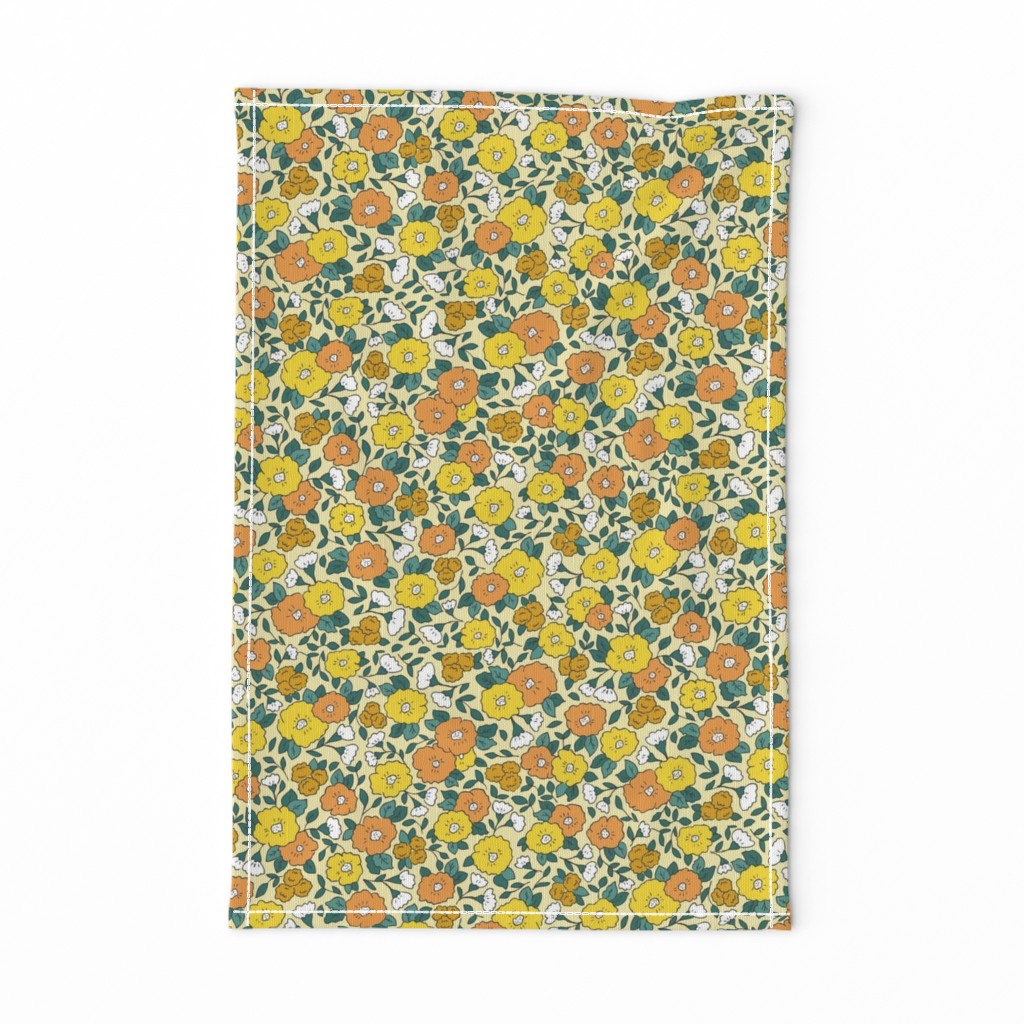 Yellow Vintage Floral - M