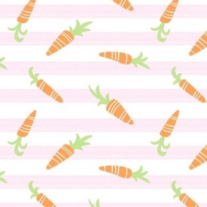 Carrots on Pink Stripe by Angel Gerardo
