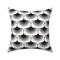 Art Deco Swans - Black on White 4" Wingspan