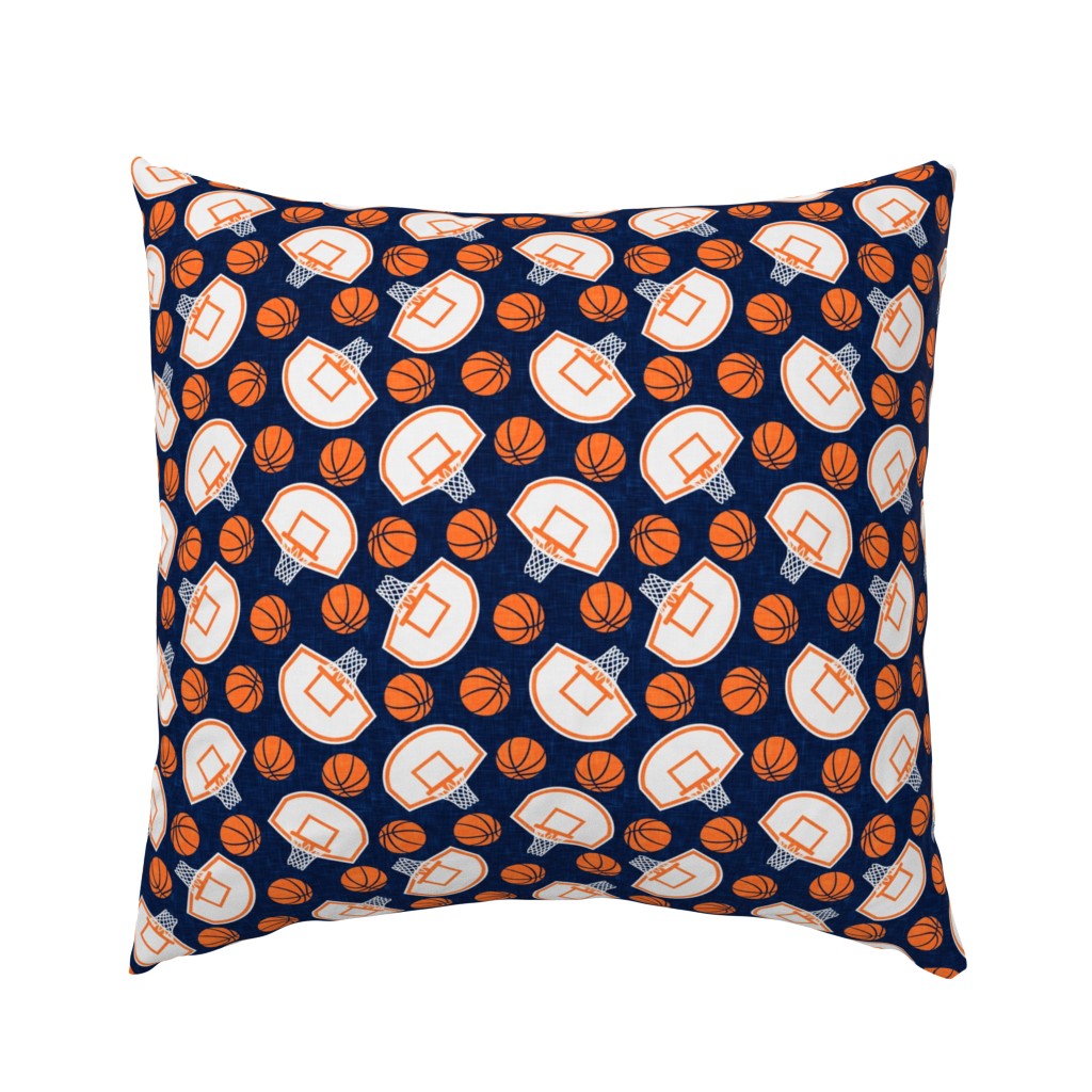 basketball hoops and balls - navy and orange - LAD20