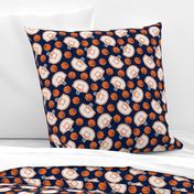 basketball hoops and balls - navy and orange - LAD20