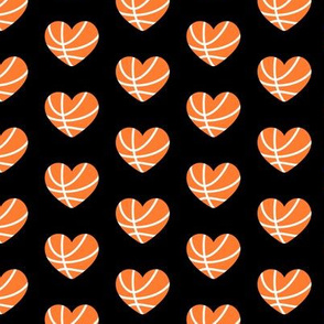 basketball hearts - black - LAD20