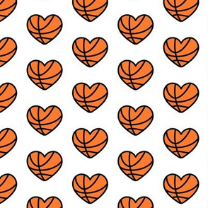 basketball hearts - white - LAD20 
