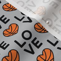 LOVE basketball - basketball heart - grey - LAD20