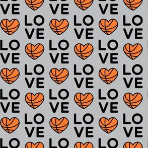 LOVE basketball - basketball heart - grey - LAD20