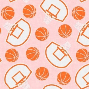 basketball hoops and balls - pink and orange - LAD20
