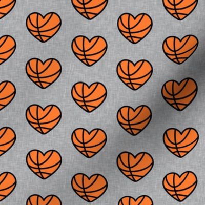 basketball hearts - grey  - LAD20