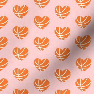basketball hearts - pink  - LAD20